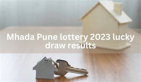 MHADA Pune lottery results declared; check results at .